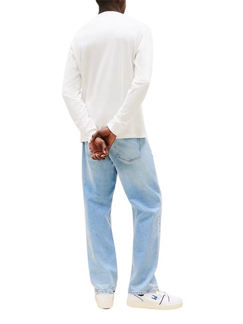 T-shirt manica lunga in cotone bianca Tommy Jeans | DM0DM21594YBL